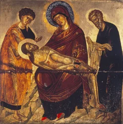 La Vierge avec le Christ mort et les saints Jean l